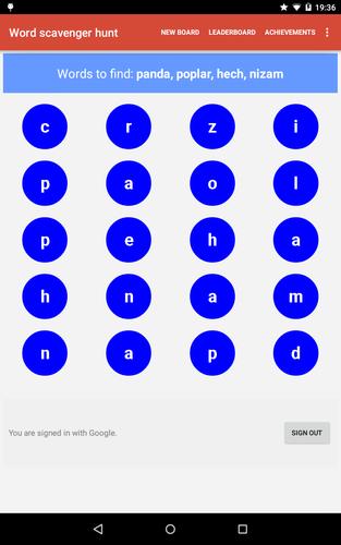 Word scavenger hunt