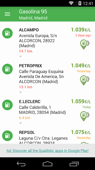 Gasoline and Diesel Spain