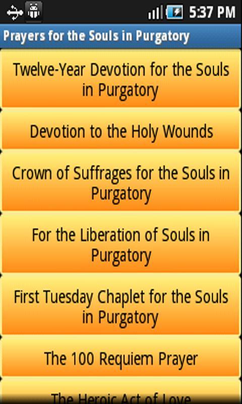 Prayers for Souls in Purgatory