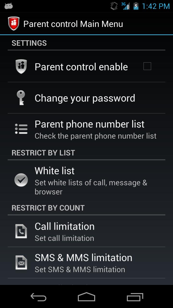 Parent control