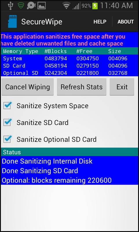 Secure Wipe