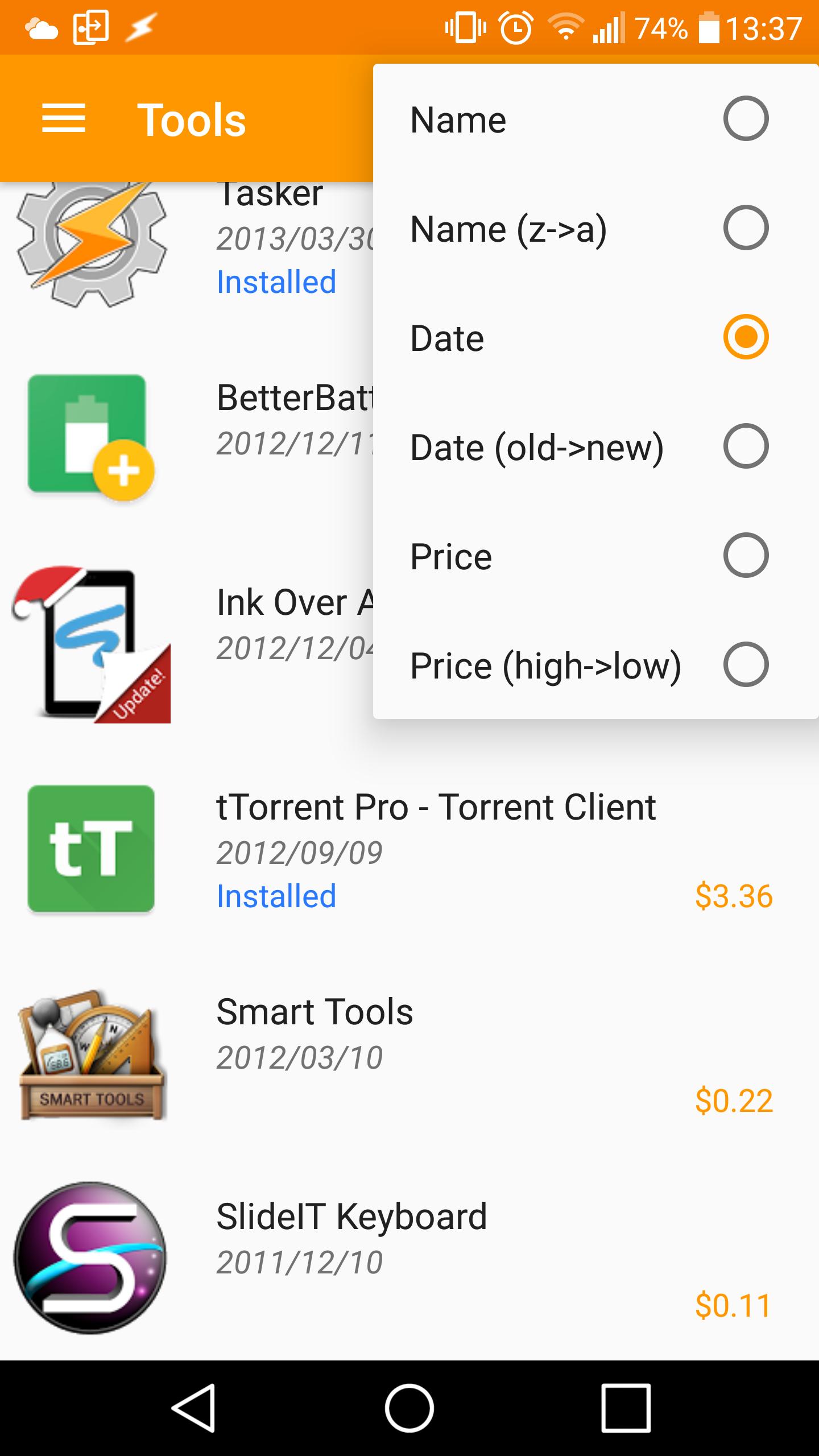 Purchased Apps