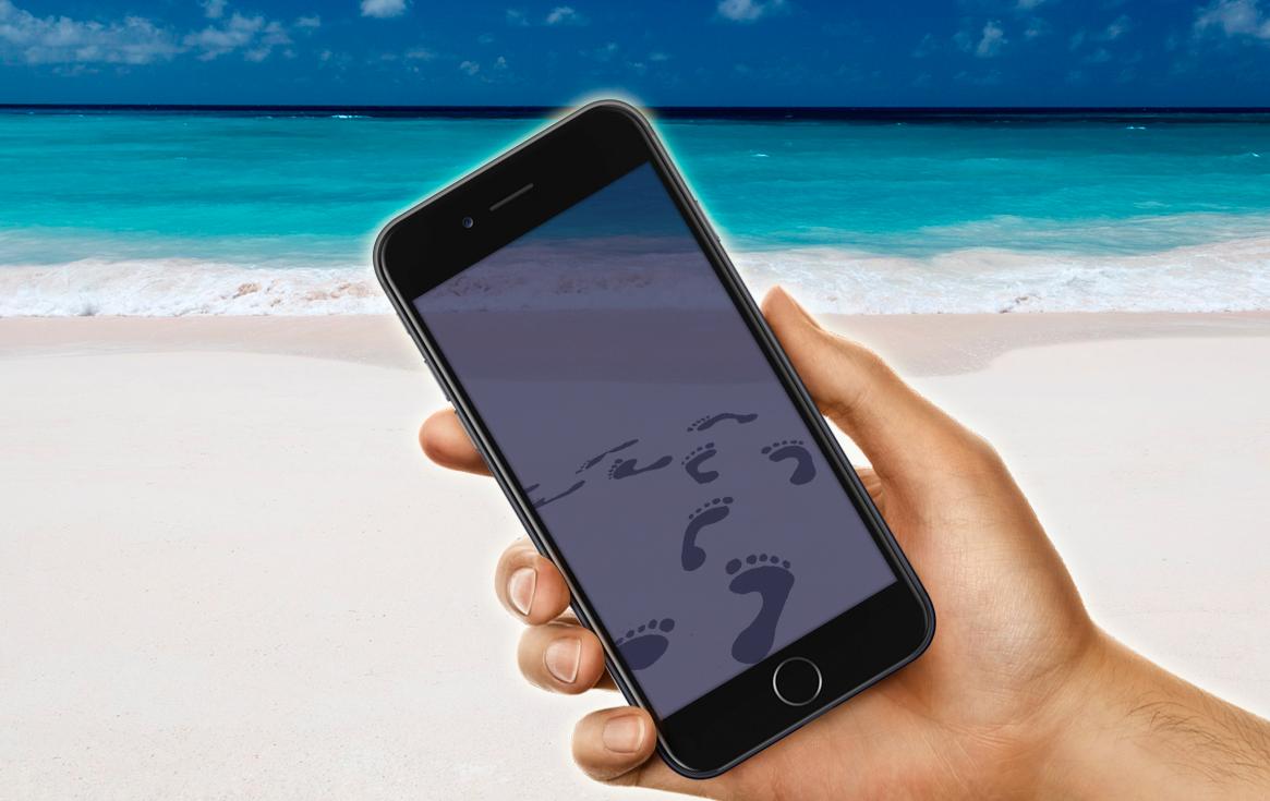 Find footprints of paths prank