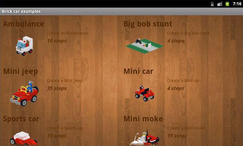 Brick car examples