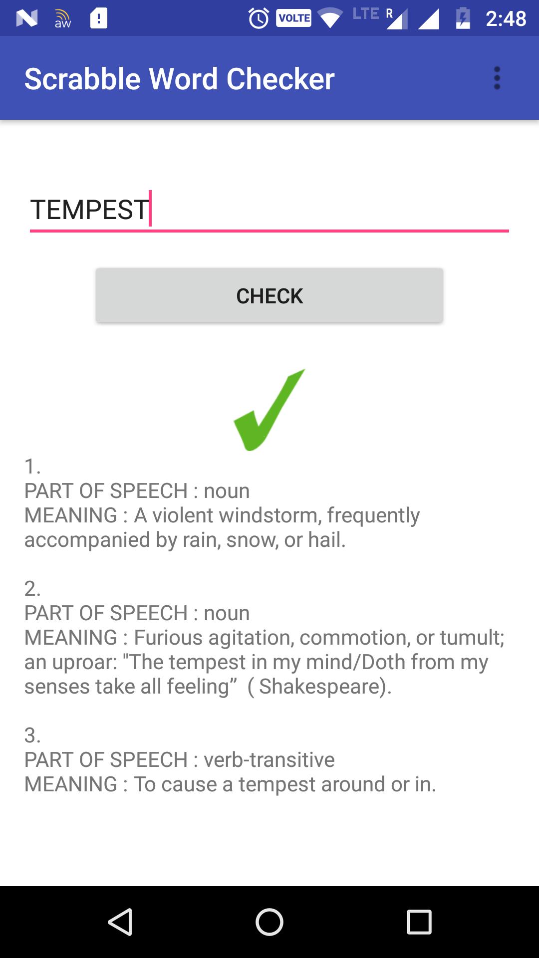 Scrabble Word Checker