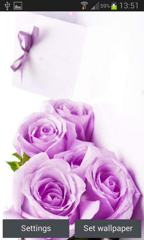 Glitter Flowers Live Wallpaper