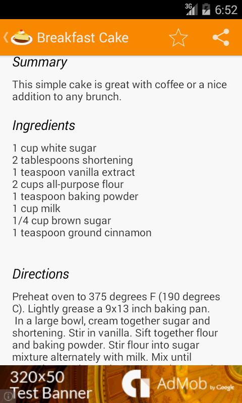 Free Cake Recipes
