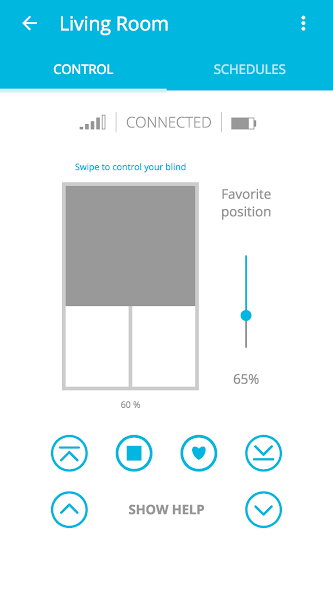 Neo Smart Blinds Blue