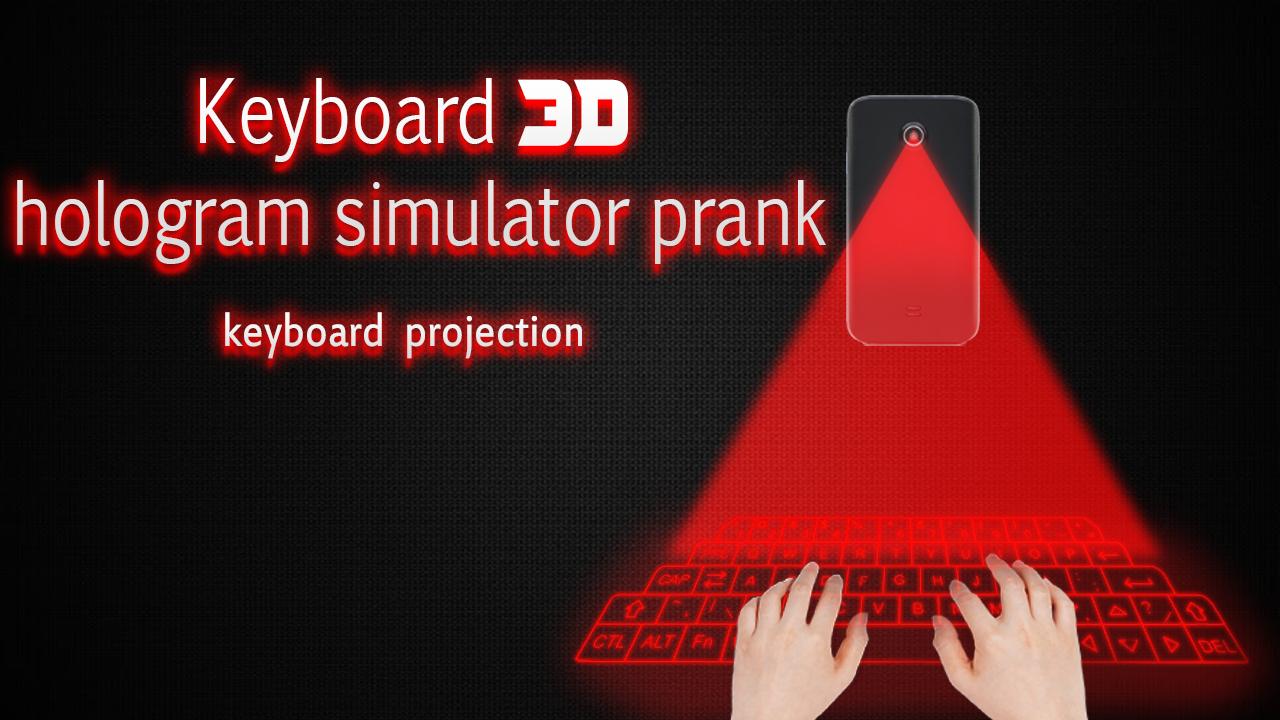Hologram 3D keyboard simulated