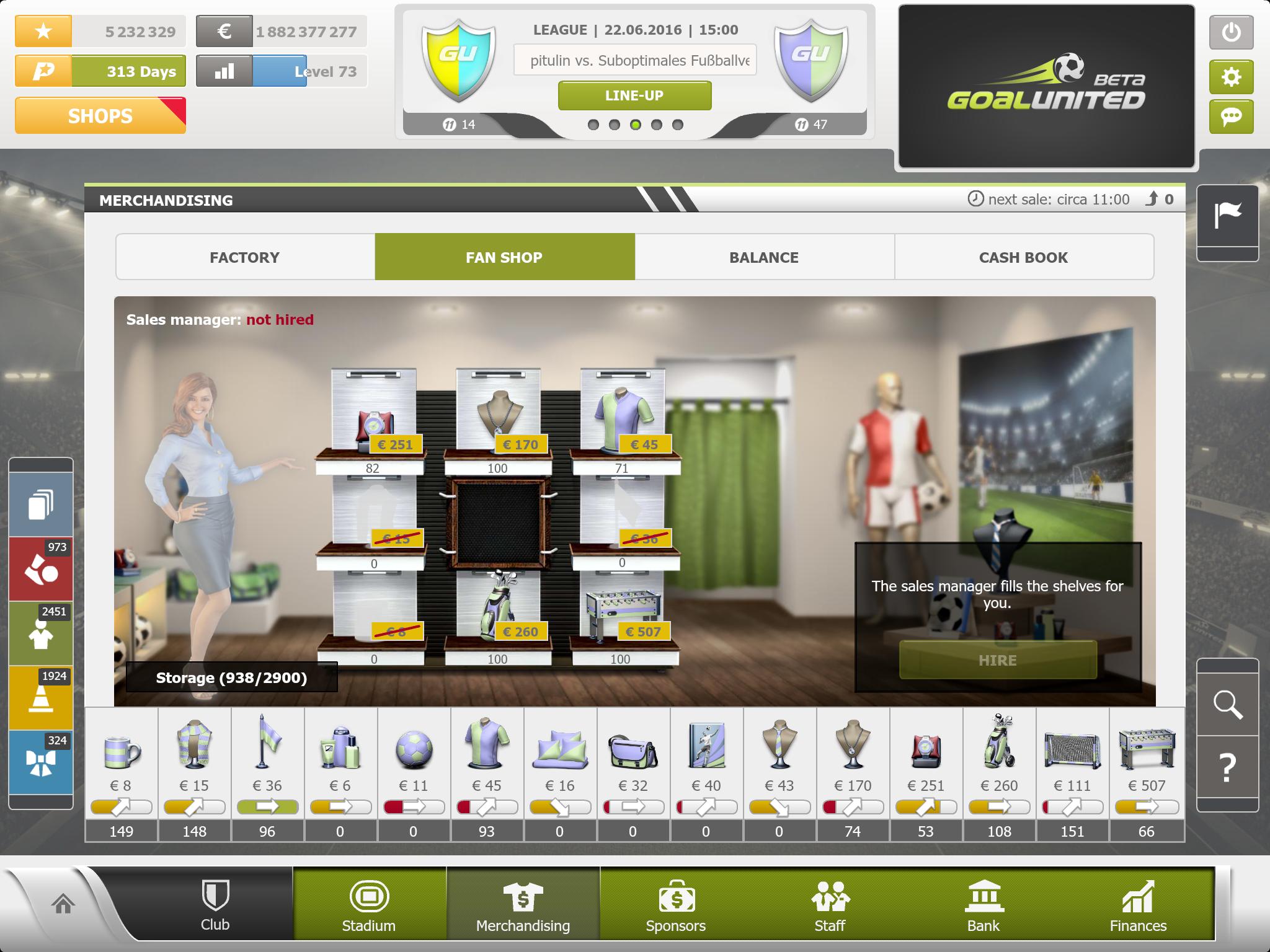 goalunited PRO soccer manager