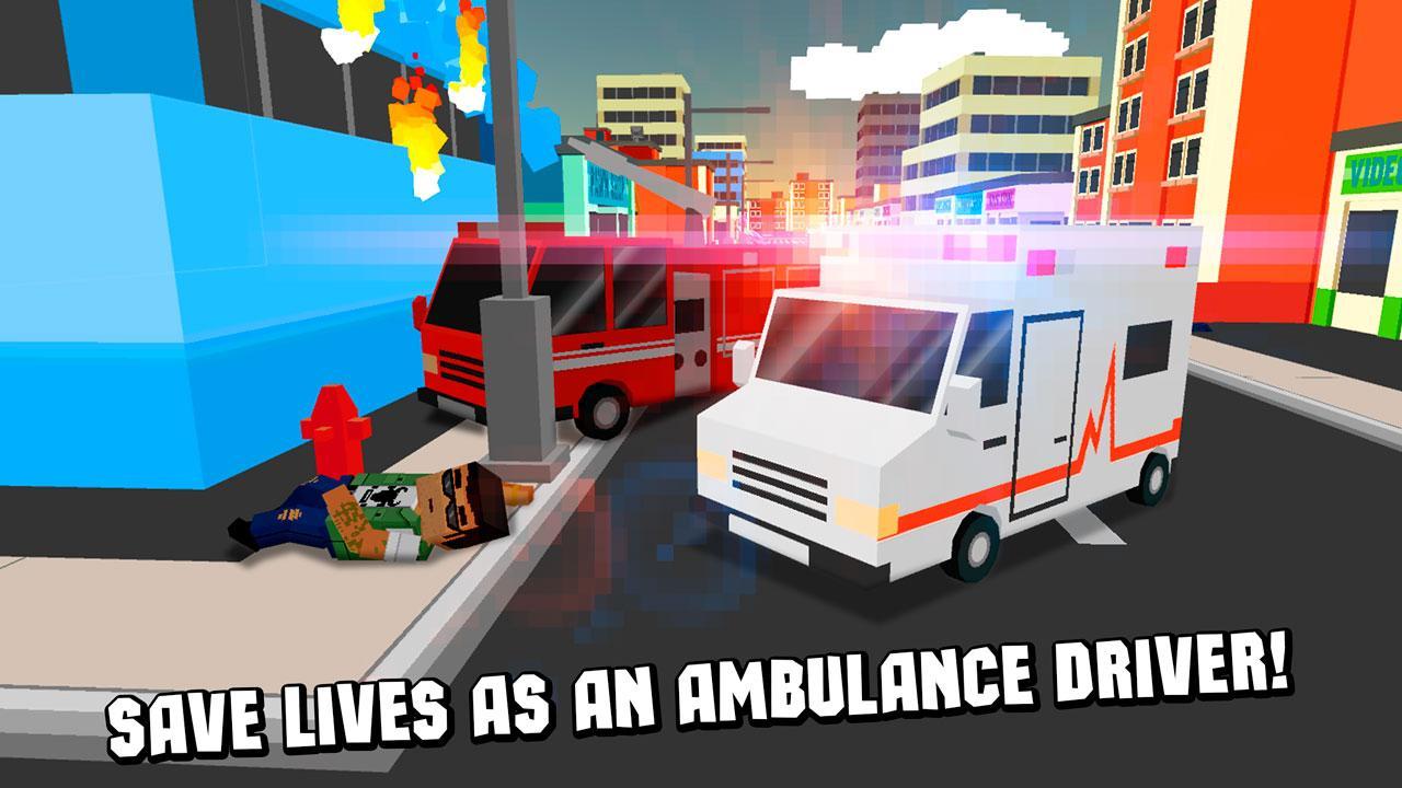 Cube Ambulance Simulator 3D