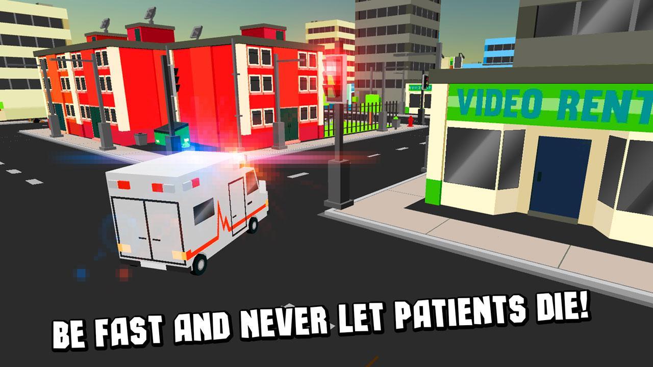 Cube Ambulance Simulator 3D
