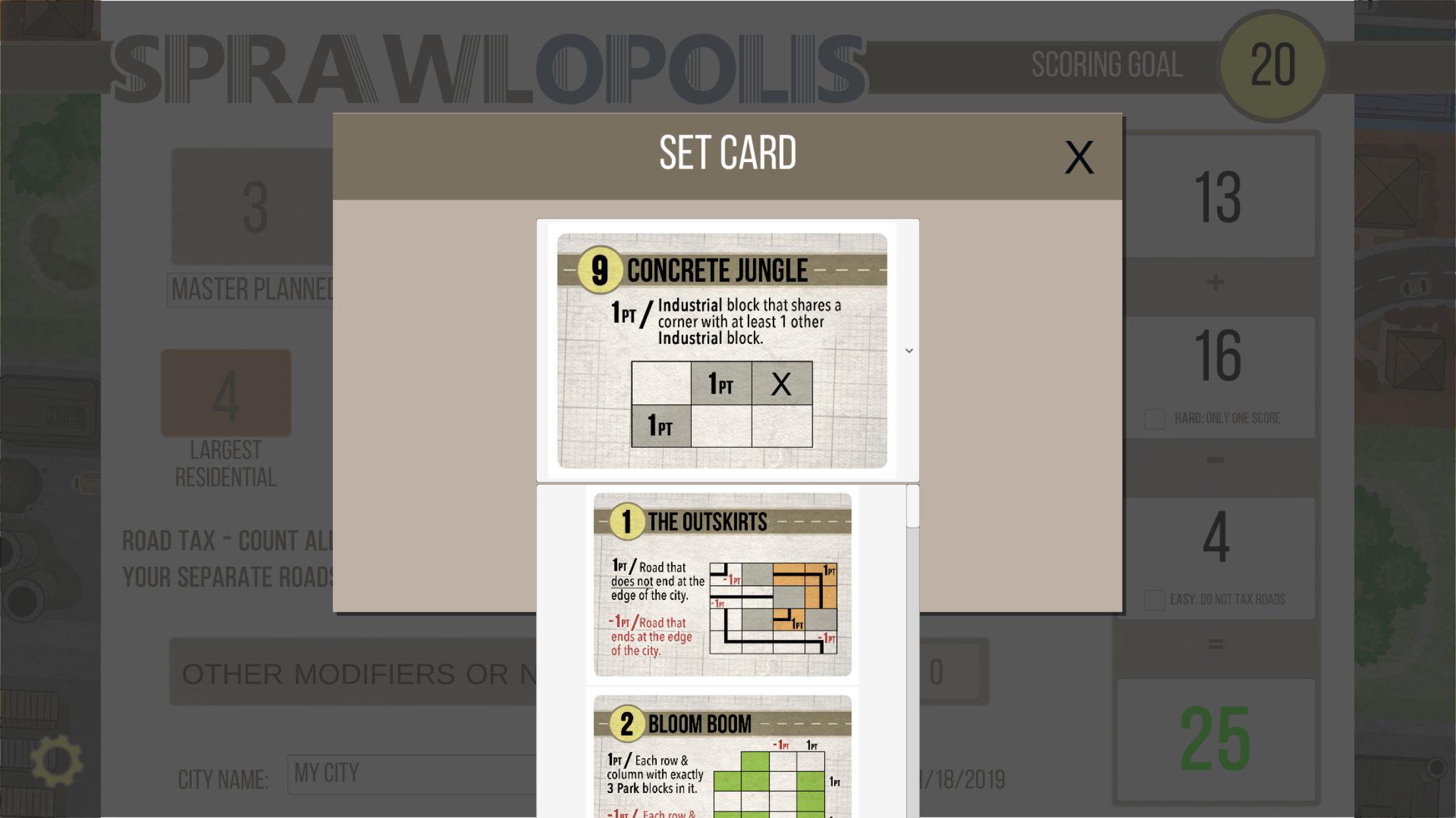 Sprawlopolis Score Tracker
