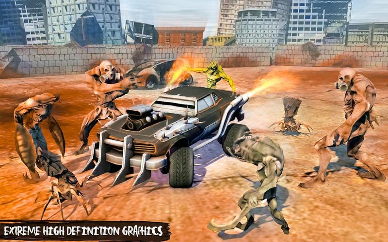 Road zombies smashing car killing games