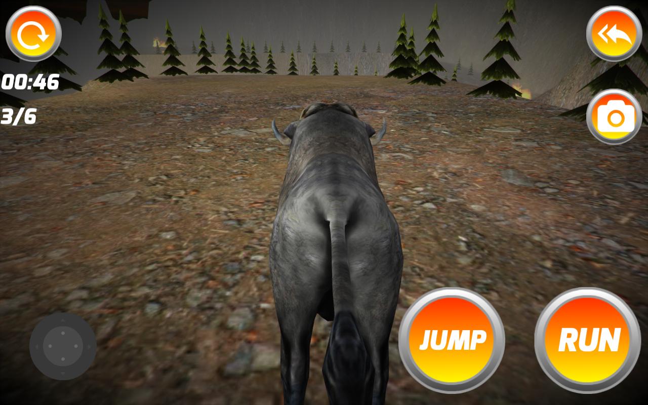 3D hairy Buffalo Simulator