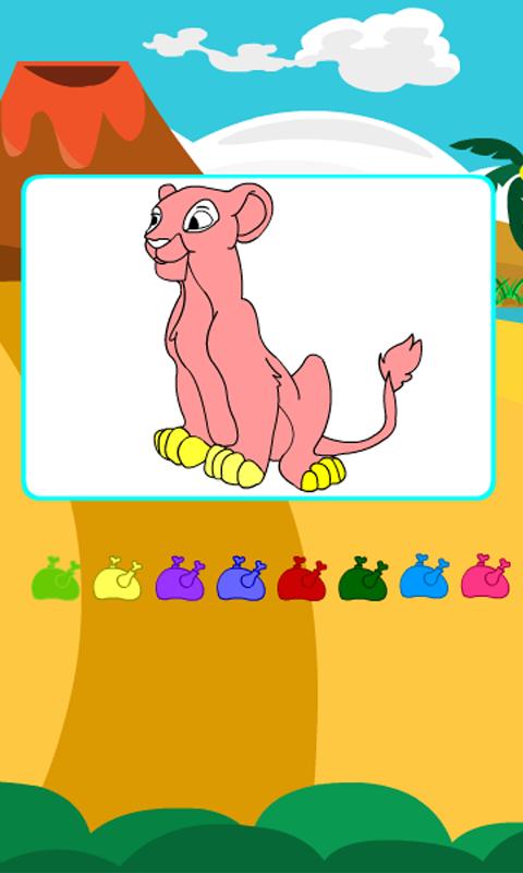 Coloring Game-Proud Lion