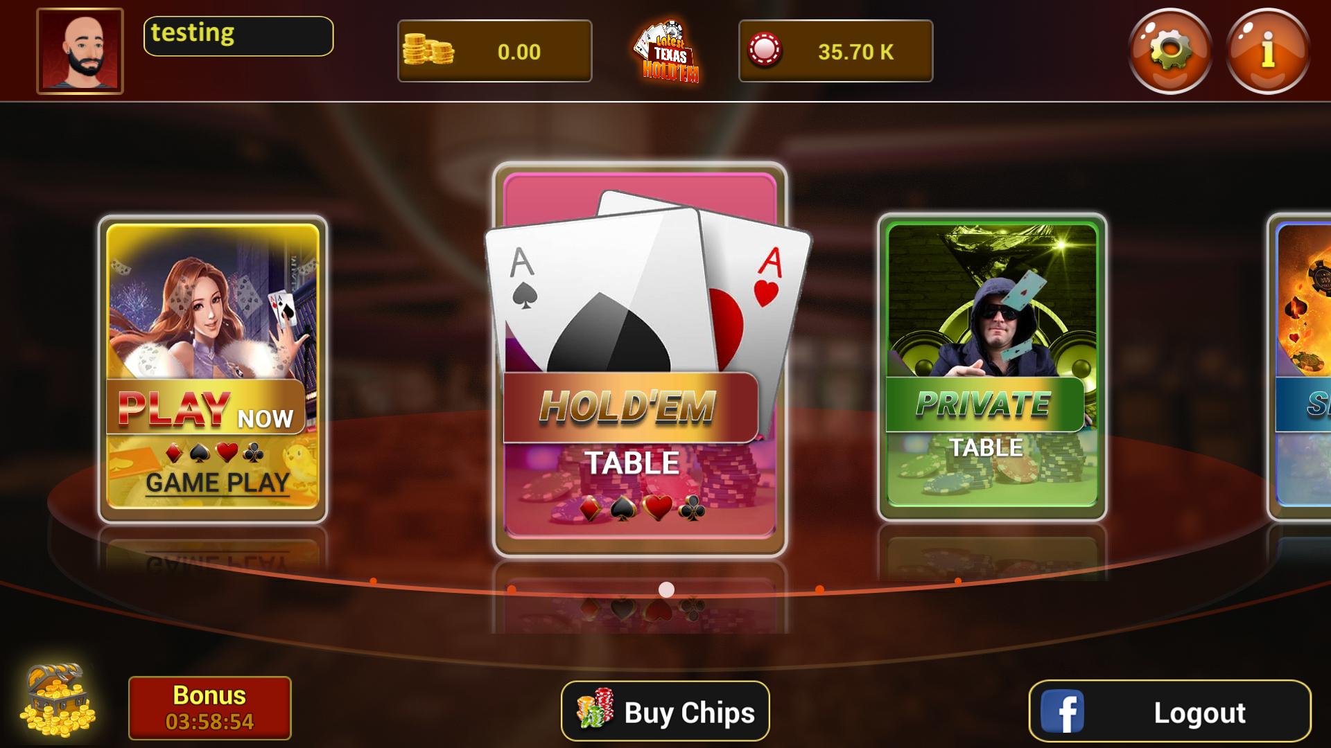 Latest Texas Hold'em