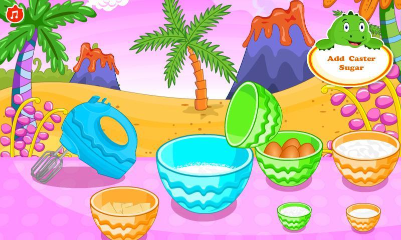 Cake Little Dino Cooking Game