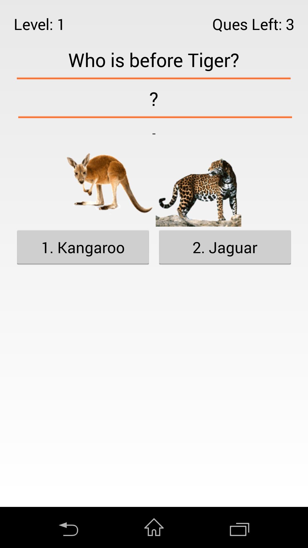 Brain Game Animals